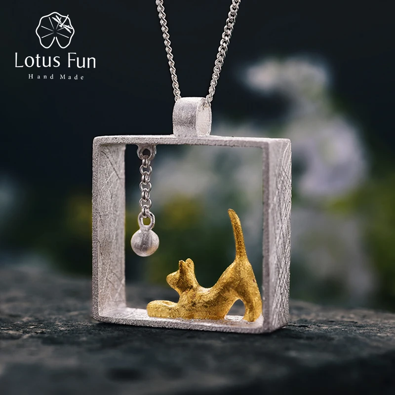 Lotus Fun Genuine 925 Sterling Silver Pendants for Women Geometric Cute Animal Cat Play Ball Pendant without Necklace Girl Gifts
Lotus Fun Genuine 925 Sterling Silver Pendants for Women Geometric Cute Animal Cat Play Ball Pendant without Necklace Girl Gifts