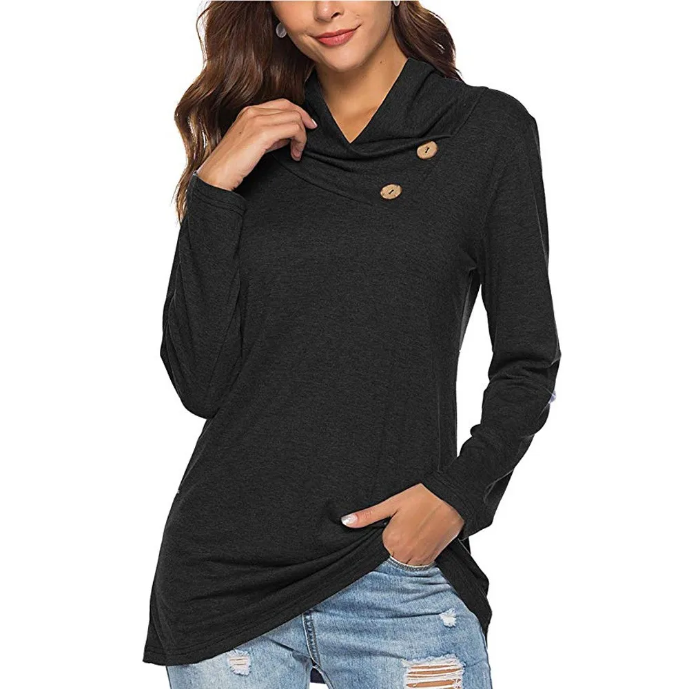 blusas mujer de moda 2018 Womens Long Sleeve Button Cowl Neck Shirts Ladies Casual Tunic solid Tops Blouses roupas feminina
blusas mujer de moda 2018 Womens Long Sleeve Button Cowl Neck Shirts Ladies Casual Tunic solid Tops Blouses roupas feminina