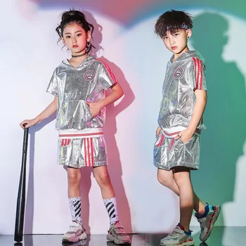 Childen Stage Costume Sparkling Silvery Sequin For Boys And Girls Jazz Dance Hip Hop Dance Performance Festival outfit BL1569
Childen Stage Costume Sparkling Silvery Sequin For Boys And Girls Jazz Dance Hip Hop Dance Performance Festival outfit BL1569