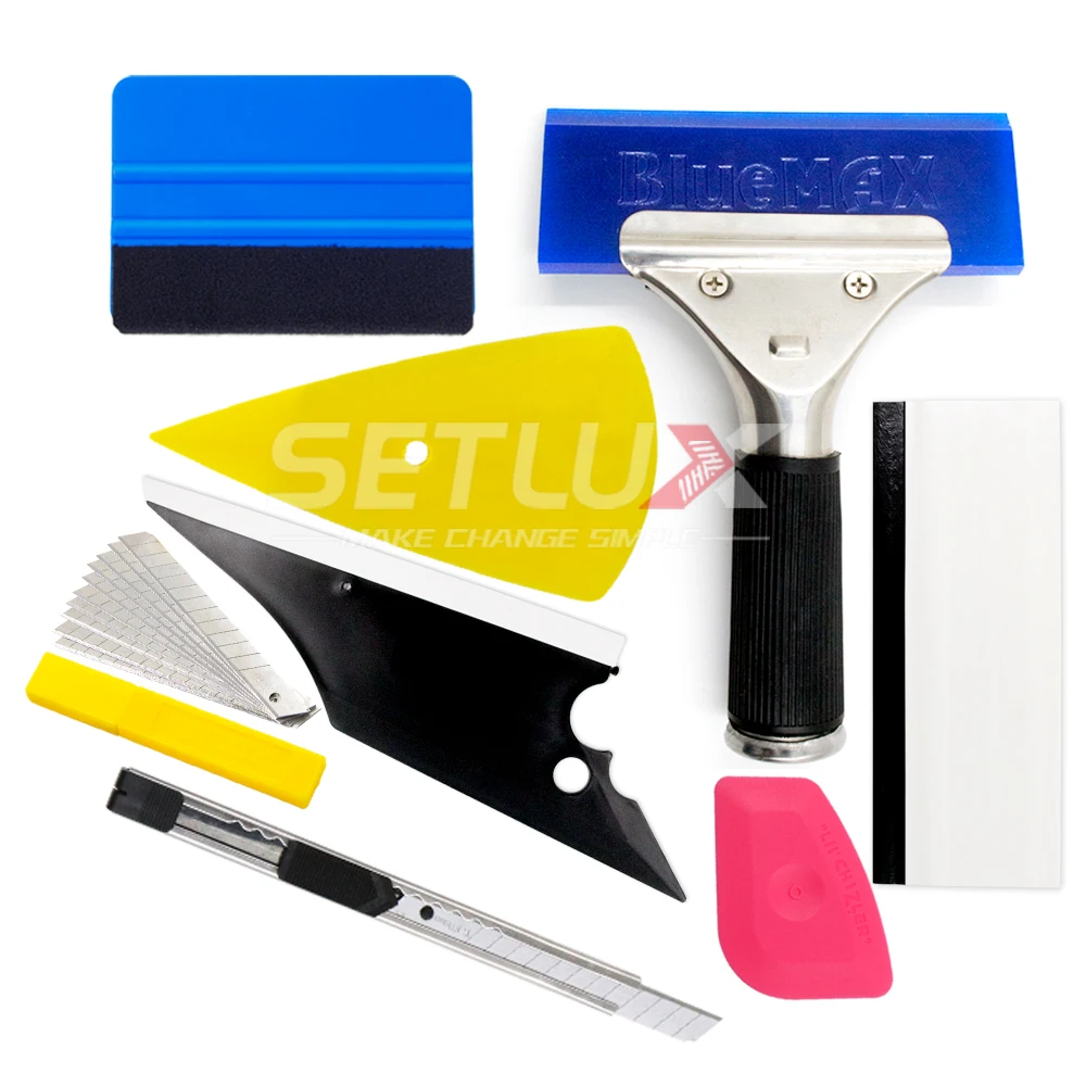 8Pcs Car window repair tool Set Vinyl Film Wrap Tool Kit universal for Auto Fiber Glass Window Tint Scrapers | Автомобили и