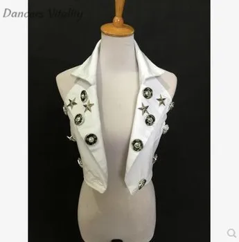 Stage Costumes For Singers Nightclub DJ singer DS Stage Performance Punk Rock Sexy Suit Vest Short Vest Bodysuit Jazz Costumes
Stage Costumes For Singers Nightclub DJ singer DS Stage Performance Punk Rock Sexy Suit Vest Short Vest Bodysuit Jazz Costumes