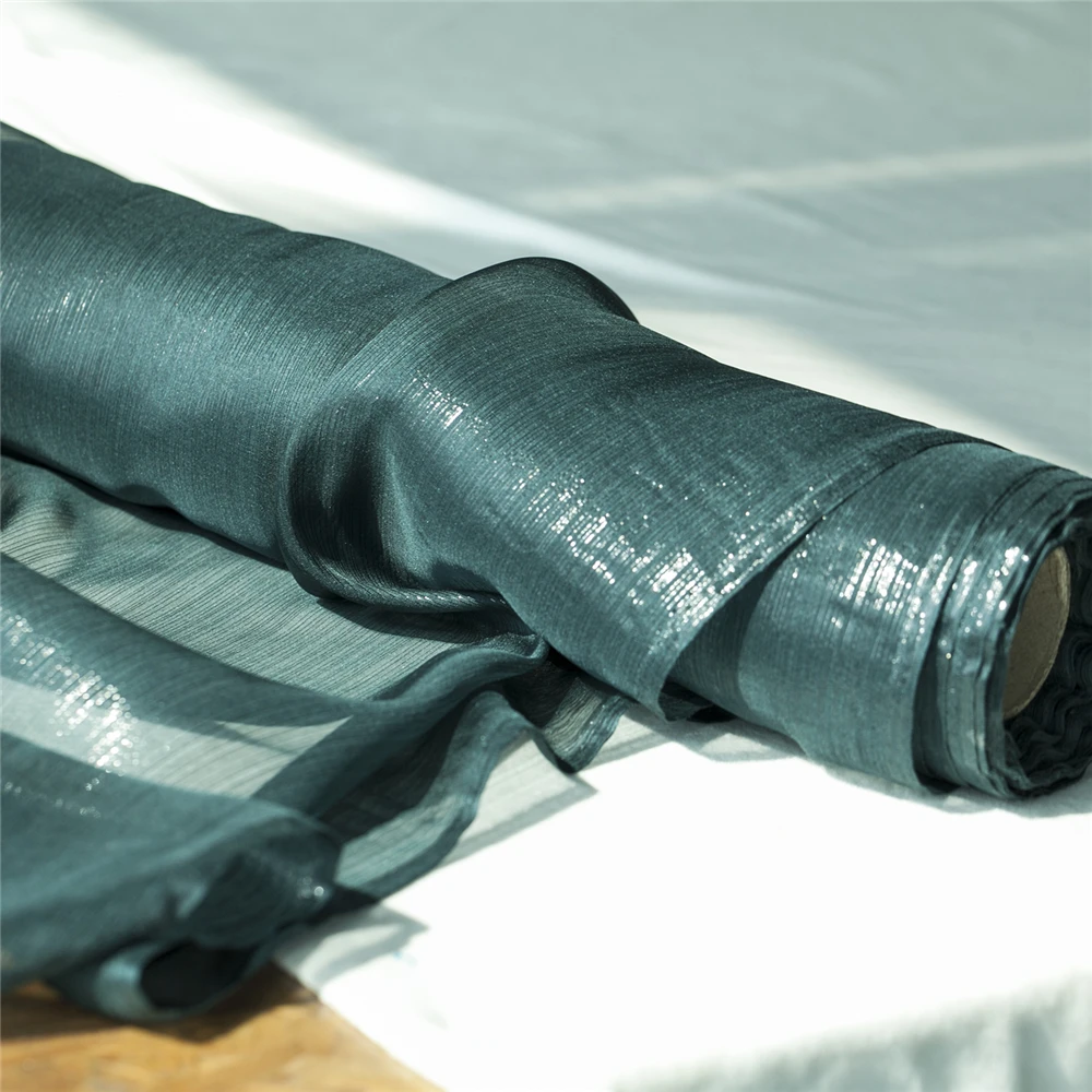 Shinny metallic dark green pure silk Georgette fabric, sewing for shirt, blouse, dress, skirt, home, wedding, craft by the yard
Shinny metallic dark green pure silk Georgette fabric, sewing for shirt, blouse, dress, skirt, home, wedding, craft by the yard