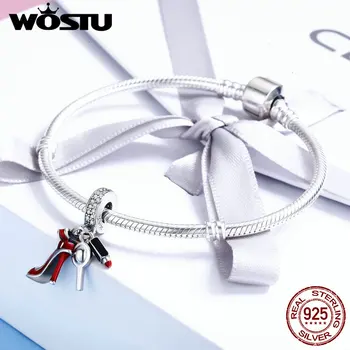 WOSTU Genuine 925 Sterling Silver Women Shoes, Mirror Makeup Pendant Beads fit Charm Bracelet DIY Jewelry For Women Gift FIC457
WOSTU Genuine 925 Sterling Silver Women Shoes, Mirror Makeup Pendant Beads fit Charm Bracelet DIY Jewelry For Women Gift FIC457