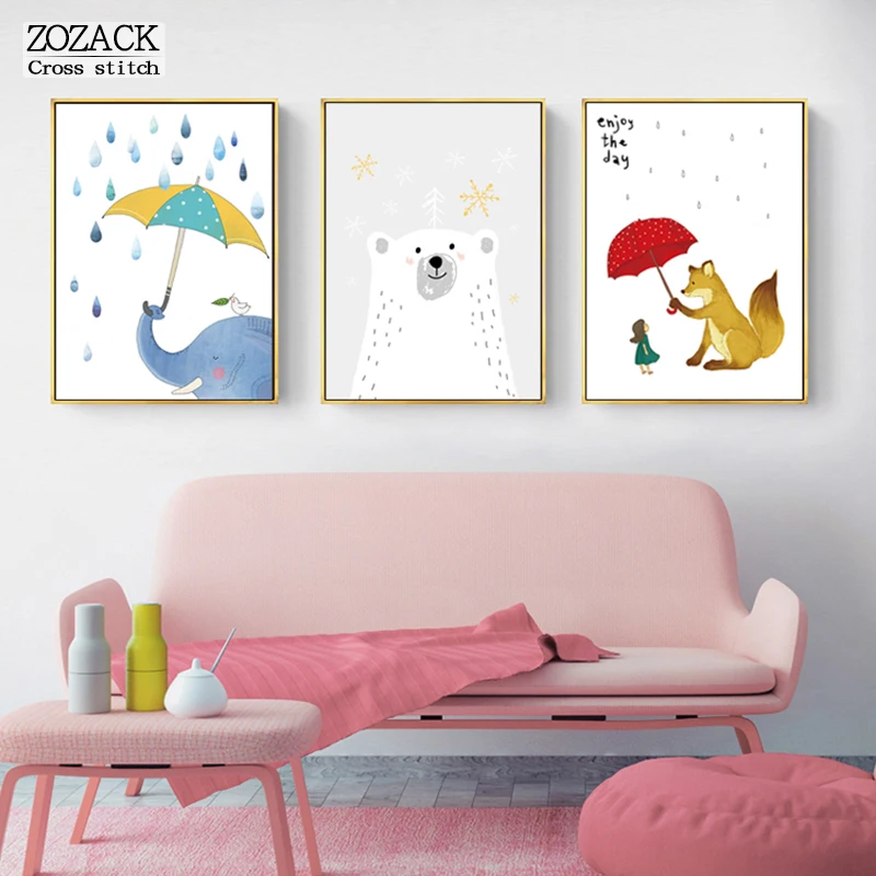 Elephant,bear,fox and Girl Painting Pattern Counted Printed on Canvas DMC 11CT Chinese Cross Stitch Kit Needlework Set Embroider
Elephant,bear,fox and Girl Painting Pattern Counted Printed on Canvas DMC 11CT Chinese Cross Stitch Kit Needlework Set Embroider