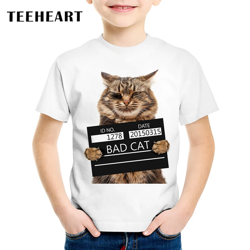 TEEHEART Boys/girls's Modal T-shirt Bad Cat Prison Police Station Printed 18M-10T Summer Children Casual Clothing TA553
TEEHEART Boys/girls's Modal T-shirt Bad Cat Prison Police Station Printed 18M-10T Summer Children Casual Clothing TA553