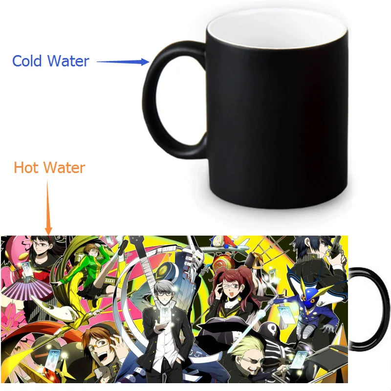 Persona4 Heat Reveal Mug Color Change Coffee Cup Sensitive Morphing Mugs Temperature Sensing DIY Birthday Gift
Persona4 Heat Reveal Mug Color Change Coffee Cup Sensitive Morphing Mugs Temperature Sensing DIY Birthday Gift