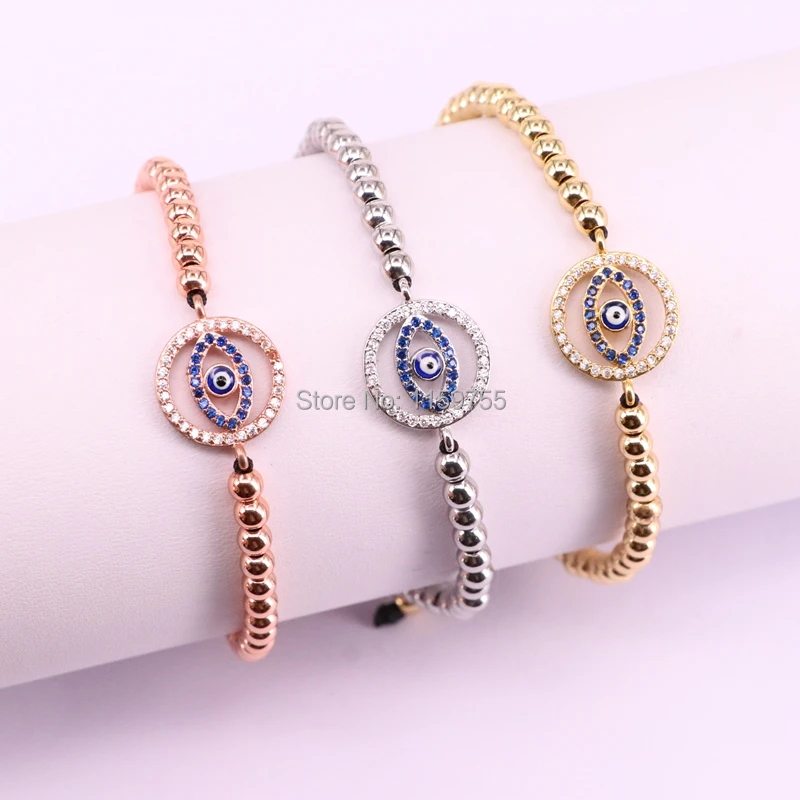 5Pcs 4mm Round Bead & Micro Pave CZ Eye Connector Braided Macrame Charm Bracelet
5Pcs 4mm Round Bead & Micro Pave CZ Eye Connector Braided Macrame Charm Bracelet