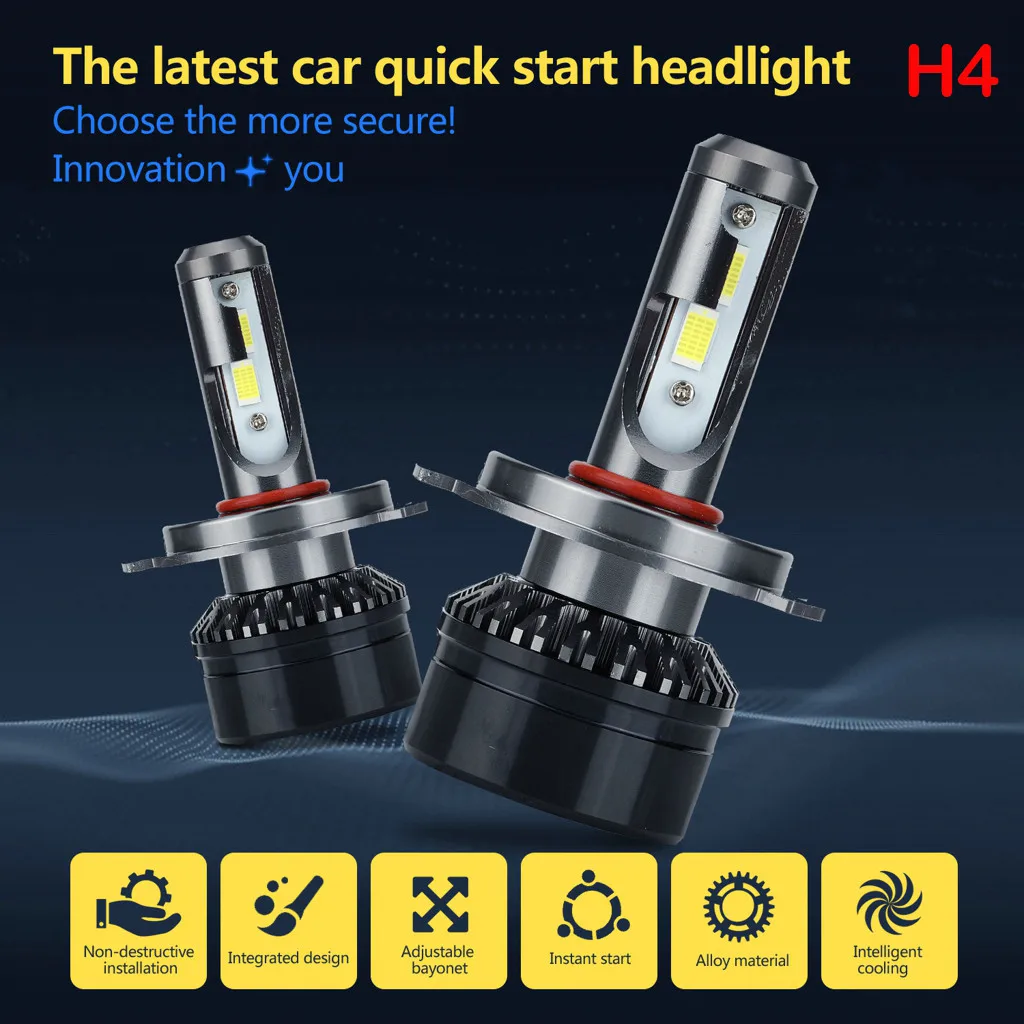 2PCS Car LED Headlight EV6 60W 10000LM Car H4 Light LED Headlight Beam Bulb Conversion Kit 6000K Car styling Led Lamp For Auto
2PCS Car LED Headlight EV6 60W 10000LM Car H4 Light LED Headlight Beam Bulb Conversion Kit 6000K Car styling Led Lamp For Auto