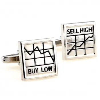 20pairs/lot Silver Novelty Stock Market Design CufflinksBuy Low & Sell High Cuff Links Copper Made Cuff Button Men's Jewelry
20pairs/lot Silver Novelty Stock Market Design CufflinksBuy Low & Sell High Cuff Links Copper Made Cuff Button Men's Jewelry