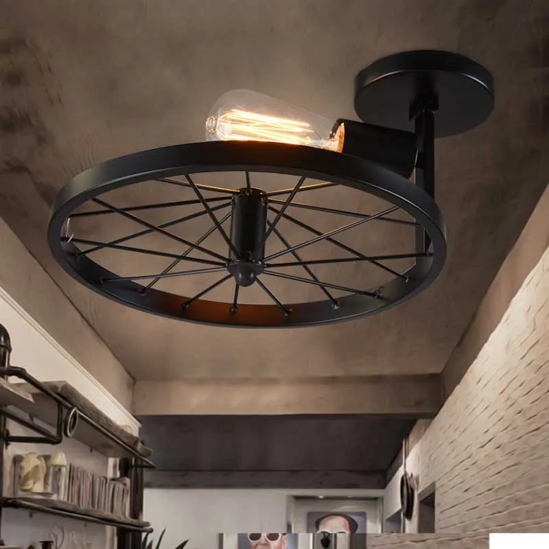 Loft Vintage Industry American Countryside Vehicle Wheel Edison Ceiling Plate Light Bar Dinning Room Home Decor Fixture
Loft Vintage Industry American Countryside Vehicle Wheel Edison Ceiling Plate Light Bar Dinning Room Home Decor Fixture