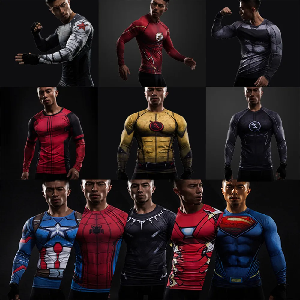 Cosplay Avengers 3 Spiderman the Flash Superman 3D Printed T shirt Men Compression Shirt Costume Long Sleeve Tops Male
Cosplay Avengers 3 Spiderman the Flash Superman 3D Printed T shirt Men Compression Shirt Costume Long Sleeve Tops Male