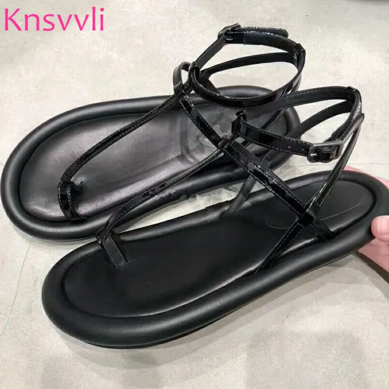 Black Patent leather Flat Sandals Women Narrow Band Concise Rome Beach Holiday Shoes Shoes Ladies Flip flops Sandalias Mujer
Black Patent leather Flat Sandals Women Narrow Band Concise Rome Beach Holiday Shoes Shoes Ladies Flip flops Sandalias Mujer