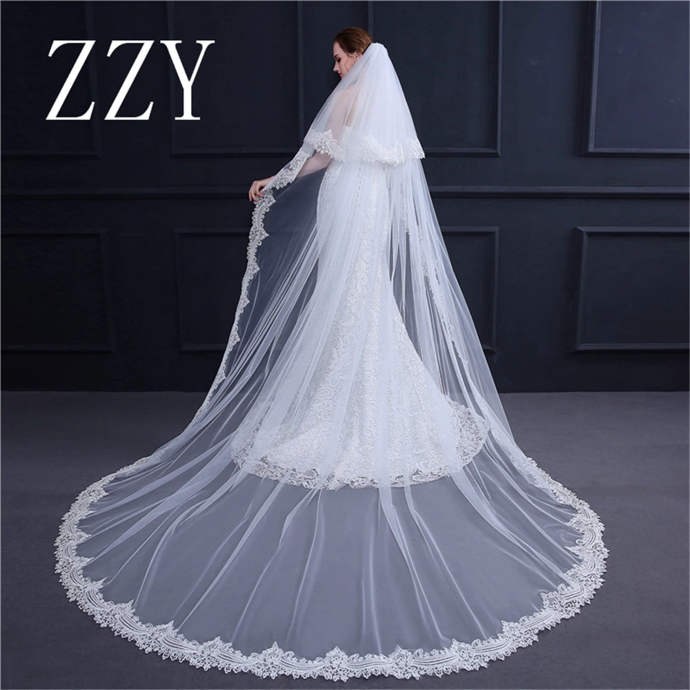 Wedding Accessories Bridal Veils voile mariage Romantic 3 M Wedding Veil Cathedral Appliques Long Bridal Veils wedding veil
Wedding Accessories Bridal Veils voile mariage Romantic 3 M Wedding Veil Cathedral Appliques Long Bridal Veils wedding veil