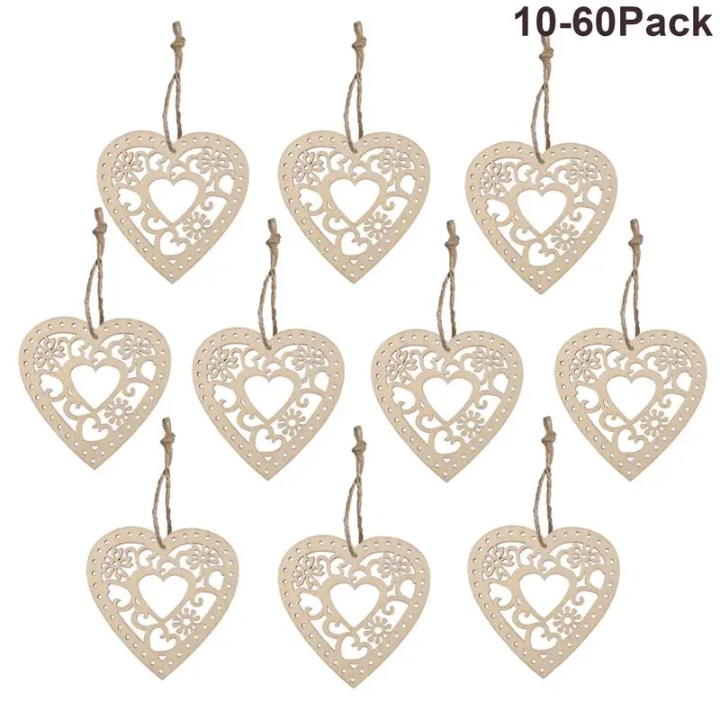 10pcs Wooden Hollow Flower Hearts with String for Crafts Wedding Party Decoration Hanging Ornament
10pcs Wooden Hollow Flower Hearts with String for Crafts Wedding Party Decoration Hanging Ornament