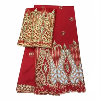 African lace fabric 5yards george lace with sequins + 2yards net lace with sequins,high class African george lace in red HR45-14
African lace fabric 5yards george lace with sequins + 2yards net lace with sequins,high class African george lace in red HR45-14