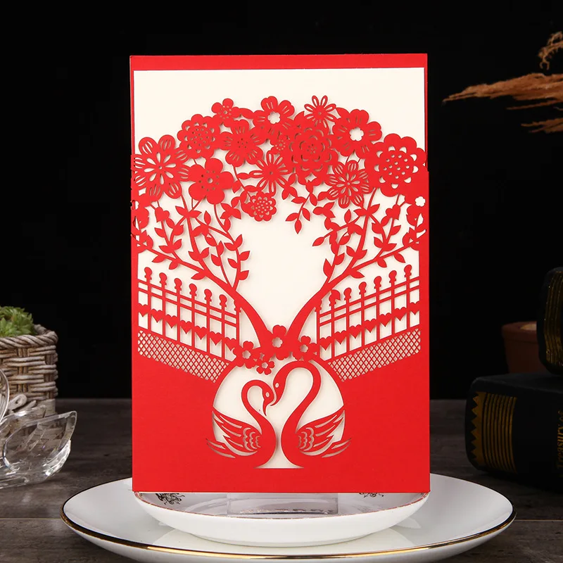 50pcs Marriage Wedding Invitations Cards Red Blue White Laser Cut Tree Invitation Card Wedding Card Paper Party Decoration
50pcs Marriage Wedding Invitations Cards Red Blue White Laser Cut Tree Invitation Card Wedding Card Paper Party Decoration