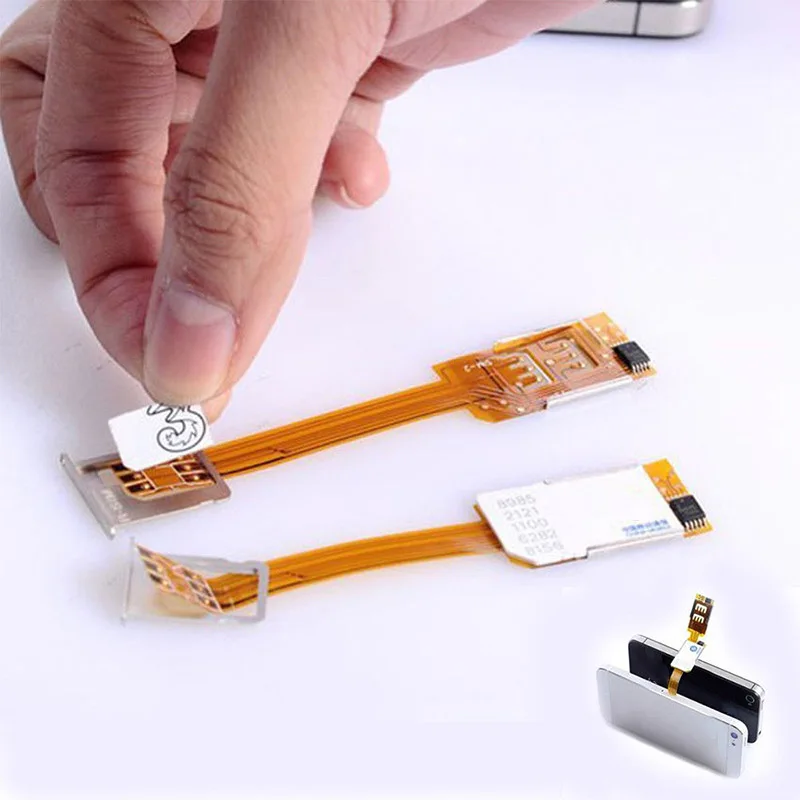 Dual Sim Card Double Adapter Converter Compatible Mobile Phone iPhone Samsung SD998
Dual Sim Card Double Adapter Converter Compatible Mobile Phone iPhone Samsung SD998