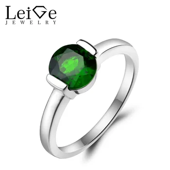 Leige Jewelry Natural Chrome Diopside Ring Engagement Ring Round Cut Green Gemstone Solid 925 Sterling Silver Solitaire Ring
Leige Jewelry Natural Chrome Diopside Ring Engagement Ring Round Cut Green Gemstone Solid 925 Sterling Silver Solitaire Ring