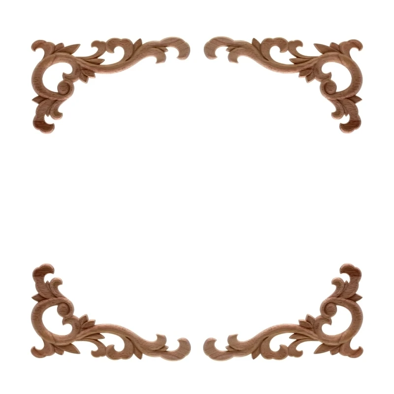 RUNBAZEF Vintage Unpainted Wood Carved Decal Corner Applique Frame for Home Wall Cabinet Door Decorative Wooden Miniature Craft
RUNBAZEF Vintage Unpainted Wood Carved Decal Corner Applique Frame for Home Wall Cabinet Door Decorative Wooden Miniature Craft