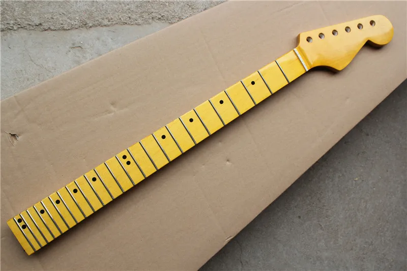 Factory Custom 24 frets yellow maple fretsboard 6 strings Electric Guitar neck with big headstock,can be customized
Factory Custom 24 frets yellow maple fretsboard 6 strings Electric Guitar neck with big headstock,can be customized