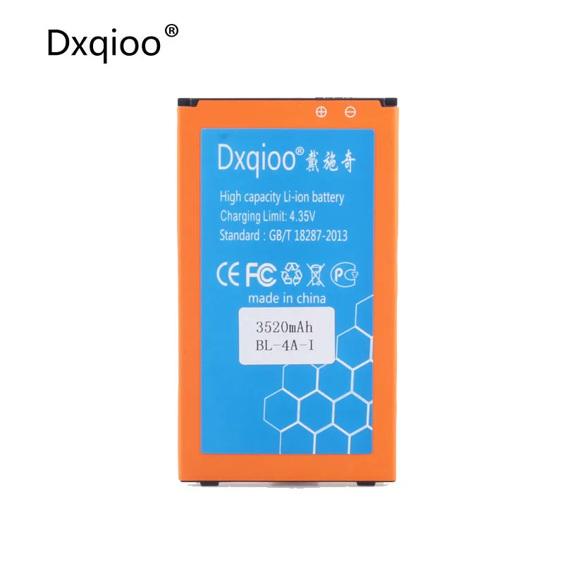 Dxqioo AAAAA+ Mobile phone battery fit for INNOS D6000 BL-4A-I 3520mah batteries
Dxqioo AAAAA+ Mobile phone battery fit for INNOS D6000 BL-4A-I 3520mah batteries