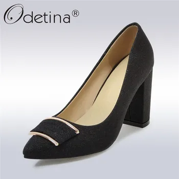Odetina 2019 New Fashion Women Elegant Pumps Pointed Toe Square Heels Shoes Ladies High Heels Slip On Pump Shoes Super Size 43
Odetina 2019 New Fashion Women Elegant Pumps Pointed Toe Square Heels Shoes Ladies High Heels Slip On Pump Shoes Super Size 43