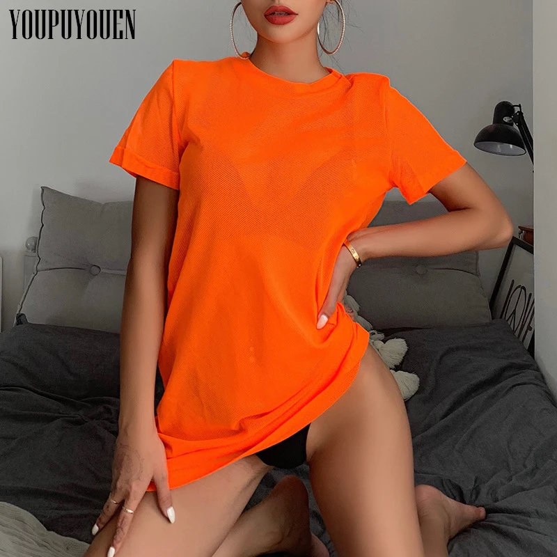 Woman Summer Neon Dress 2019 Sexy Sheer T Shirt Short Dresses Women Party Night Club Mini Dresses Loose Ladies One Piece Clothes
Woman Summer Neon Dress 2019 Sexy Sheer T Shirt Short Dresses Women Party Night Club Mini Dresses Loose Ladies One Piece Clothes