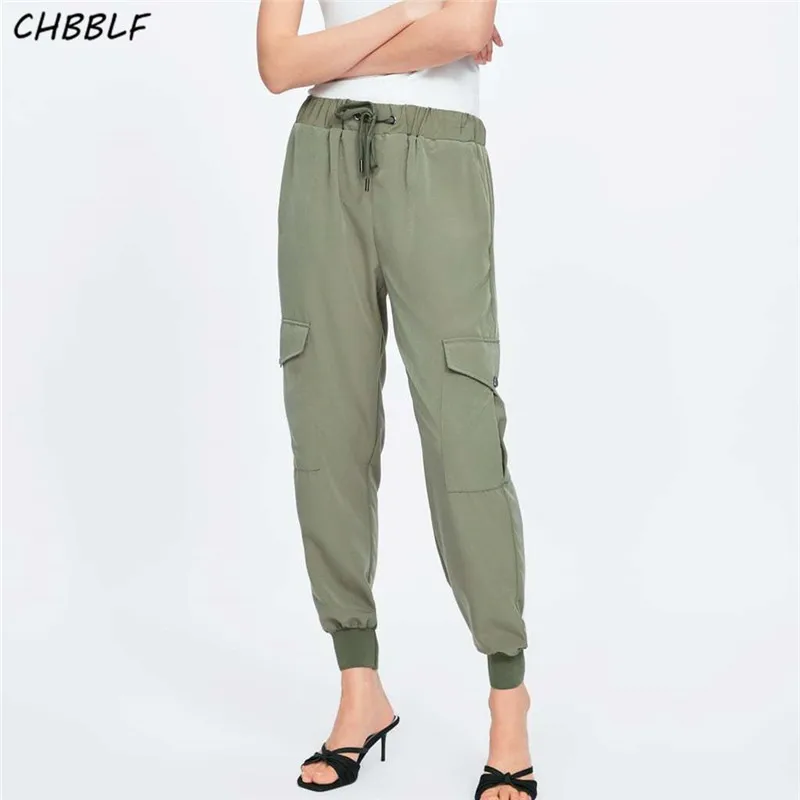 CHBBLF women solid ankle length cargo pants drawstring tie elastic waist pockets female casual vintage chic trousers HJY8640
CHBBLF women solid ankle length cargo pants drawstring tie elastic waist pockets female casual vintage chic trousers HJY8640