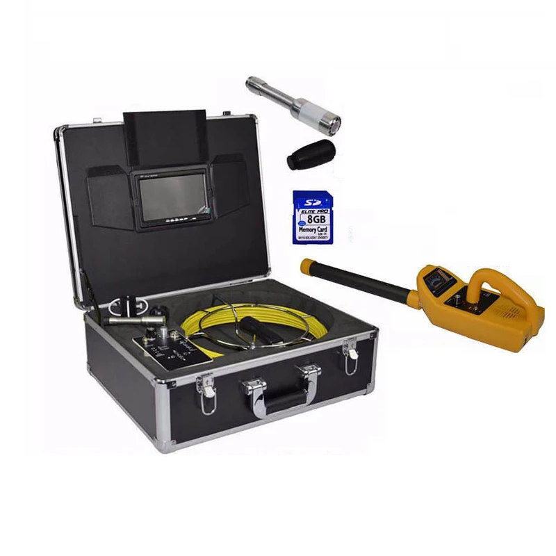 Pipe Locator Sewer Drain Inspection Camera System With 20 Meter Cable 7'TFT Monitor DVR Video Endoscope Borescope Whole Set
Pipe Locator Sewer Drain Inspection Camera System With 20 Meter Cable 7'TFT Monitor DVR Video Endoscope Borescope Whole Set