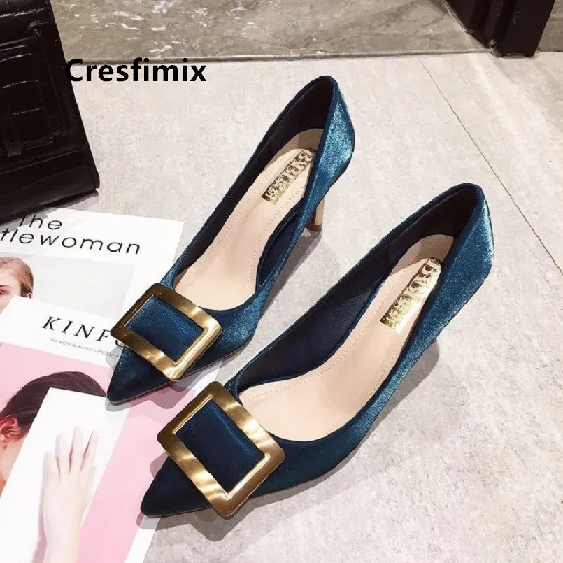 Cresfimix lady sexy comfortable spring slip on high heel pumps women fashion beige shoes blue high heels bombas de mujeres a5035
Cresfimix lady sexy comfortable spring slip on high heel pumps women fashion beige shoes blue high heels bombas de mujeres a5035