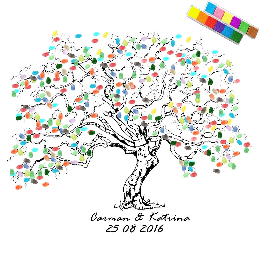 HAOCHU Fingerprint Tree Wedding Guest Book Canvas Painting Birthday Graduation Casamento Party Decoration Christmas Gifts Poster
HAOCHU Fingerprint Tree Wedding Guest Book Canvas Painting Birthday Graduation Casamento Party Decoration Christmas Gifts Poster