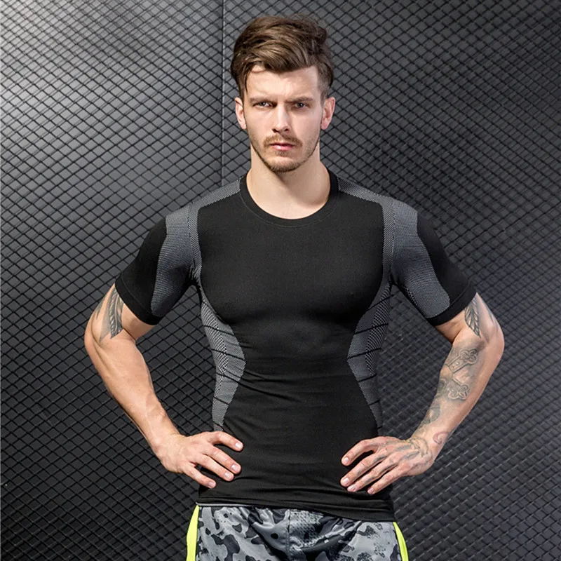 High quality men sports training t shirt short sleeve seamless tights fitness gym wear tops clothing polera deportiva hombre
High quality men sports training t shirt short sleeve seamless tights fitness gym wear tops clothing polera deportiva hombre
