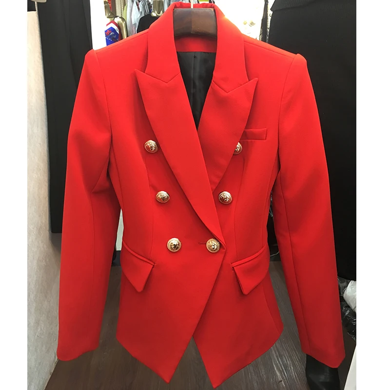 2019 Autumn Winter Red Blazer Women Office Slim Formal Jacket Coat Casual Double Breasted Metal Buttons Blazer Workwear Tops
2019 Autumn Winter Red Blazer Women Office Slim Formal Jacket Coat Casual Double Breasted Metal Buttons Blazer Workwear Tops