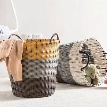 Rattan Large Laundry Basket Clothes Organizer Kids Toys Sundries Storage Baskets Laundry Hamper Hand-knitted Laundry Bag
Rattan Large Laundry Basket Clothes Organizer Kids Toys Sundries Storage Baskets Laundry Hamper Hand-knitted Laundry Bag