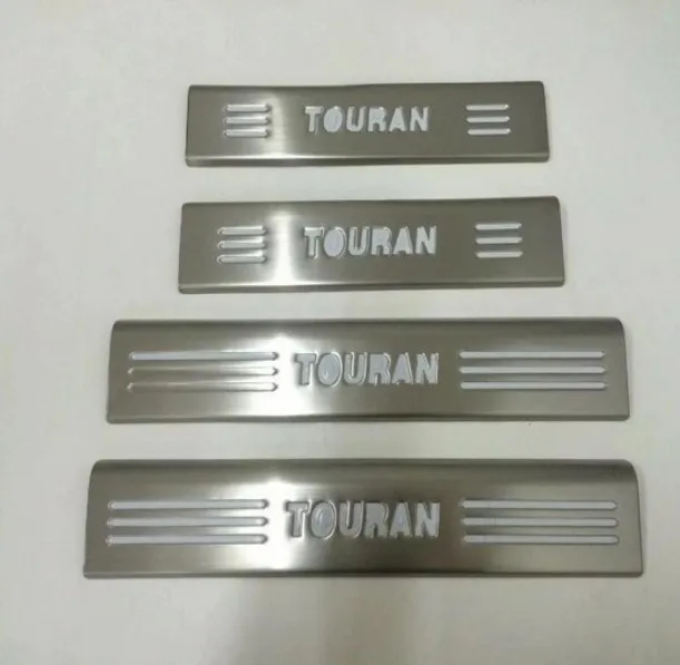 Touran защита для порога нержавеющая накладки на пороги автомобильные наклейки