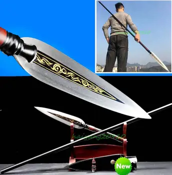 Steel Handle/Outdoors Hunting lance Spear Sword High Manganese Steel Blade Real Sharp/Leather Sheath
Steel Handle/Outdoors Hunting lance Spear Sword High Manganese Steel Blade Real Sharp/Leather Sheath