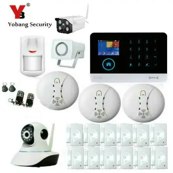 

YobangSecurity Outdoor Indoor IP Camera WIFI GSM GPRS House Burglar Intruder Alarm System Android IOS APP Wireless Strobe Siren