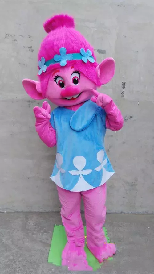 High Quality Adult Trolls Princess Poppy Mascot Costume Birthday Costume Cosplay