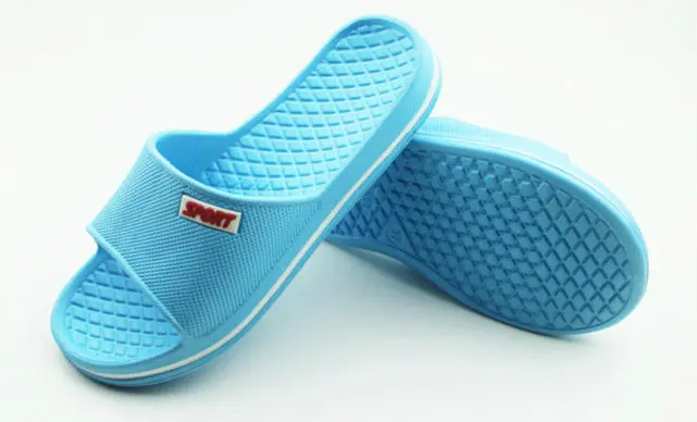 Summer Pure Color Lovers Household Disposable Bath Slippers Spa Hotel Slippers Bathroom Anti-skid Mens And Womens Soft Slide Slippers (1)