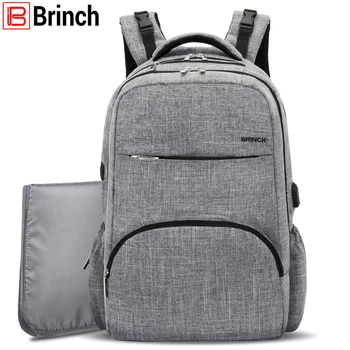 BRINCH Nappy Bag Baby Diaper Bag Backpack with USB Charging Port Large Capacity Mom Backpack Insert Organizer For Boy/ Girl
BRINCH Nappy Bag Baby Diaper Bag Backpack with USB Charging Port Large Capacity Mom Backpack Insert Organizer For Boy/ Girl