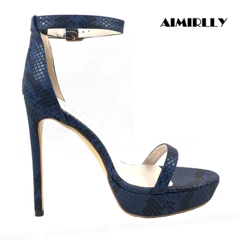 Aimirlly Fashion Women Shoes Ladies Open Toe High Heel Platform Sandals Ankle Buckle Snake Pattern Black & Blue
Aimirlly Fashion Women Shoes Ladies Open Toe High Heel Platform Sandals Ankle Buckle Snake Pattern Black & Blue