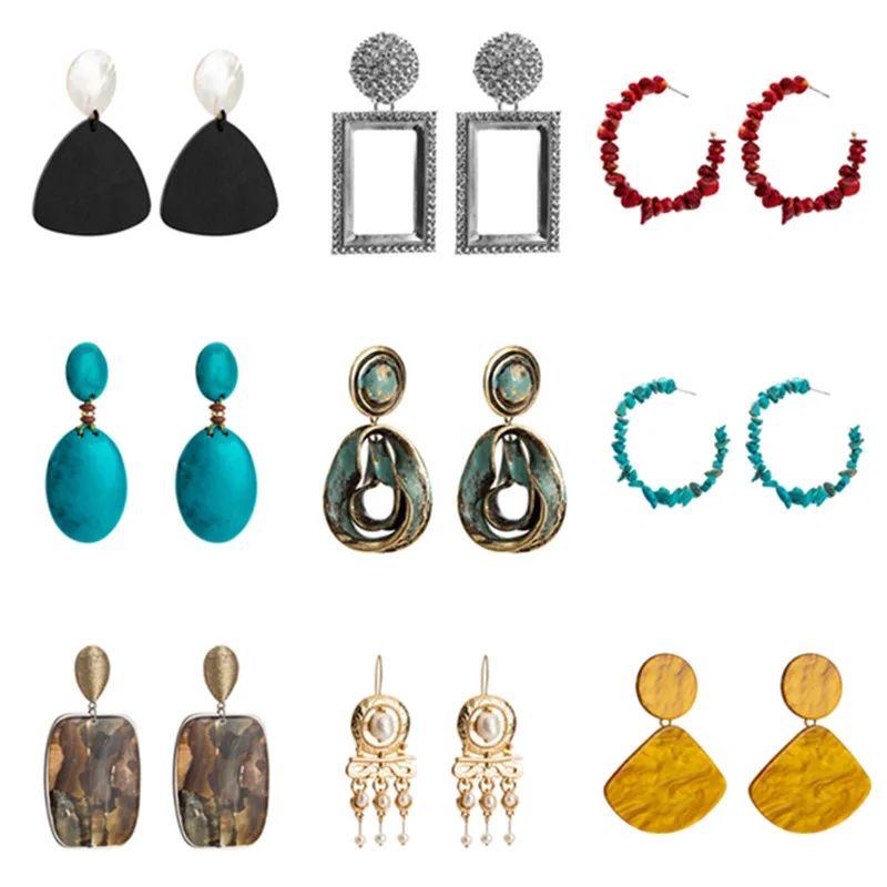 New Exaggeration ZA Earrings 2019 Female Earrings Wedding Party Jewelry Vintage Resin Wood Ethnic Statement Earrings For Women
New Exaggeration ZA Earrings 2019 Female Earrings Wedding Party Jewelry Vintage Resin Wood Ethnic Statement Earrings For Women