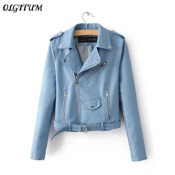 OLGITUM Hot Sale!2019 New Fashion Ladies 5 Colors PU Jacket Women Casual Slim Motorbike Short Jacket Coat For Female
OLGITUM Hot Sale!2019 New Fashion Ladies 5 Colors PU Jacket Women Casual Slim Motorbike Short Jacket Coat For Female