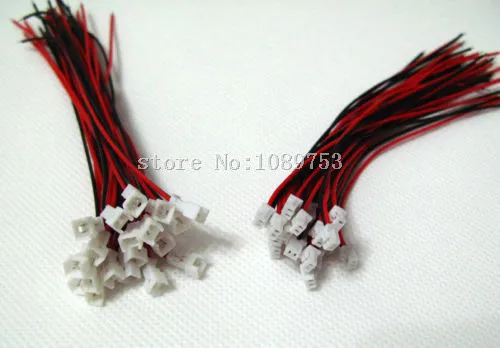 20 Pair Micro JST 1.25 2-Pin Male and Female Connector plug with Wires Cables