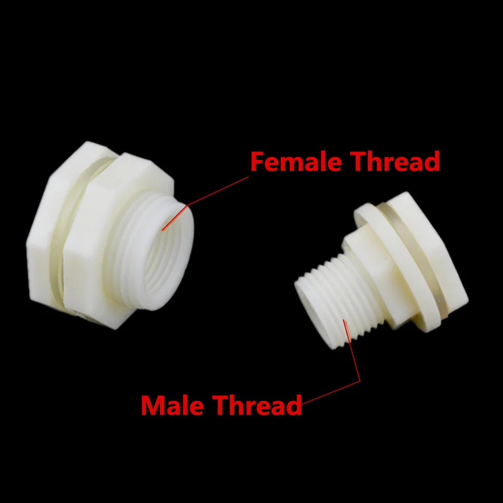 ABS 1/2" 3/4" 1" BSP Male Thread Thread/Female thread Water Tank Connector Plastic Pipe Fitting For Fish Tank Aquarium DIY
ABS 1/2" 3/4" 1" BSP Male Thread Thread/Female thread Water Tank Connector Plastic Pipe Fitting For Fish Tank Aquarium DIY