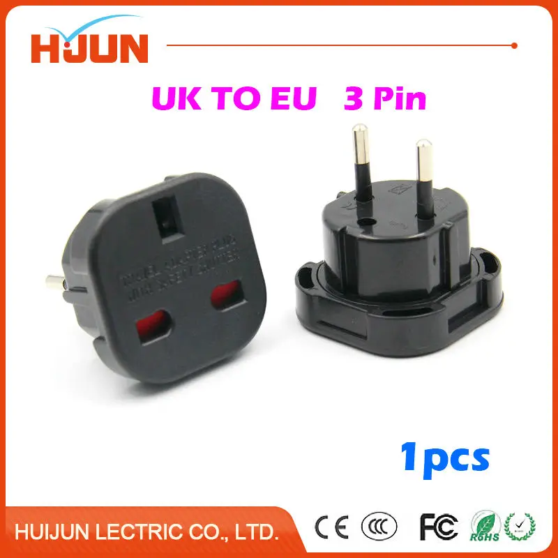 1Pcs UK TO EU Europe European Universal Travel Charger Adapter Plug Converter 3 Pin Wall Plug Socket
1Pcs UK TO EU Europe European Universal Travel Charger Adapter Plug Converter 3 Pin Wall Plug Socket