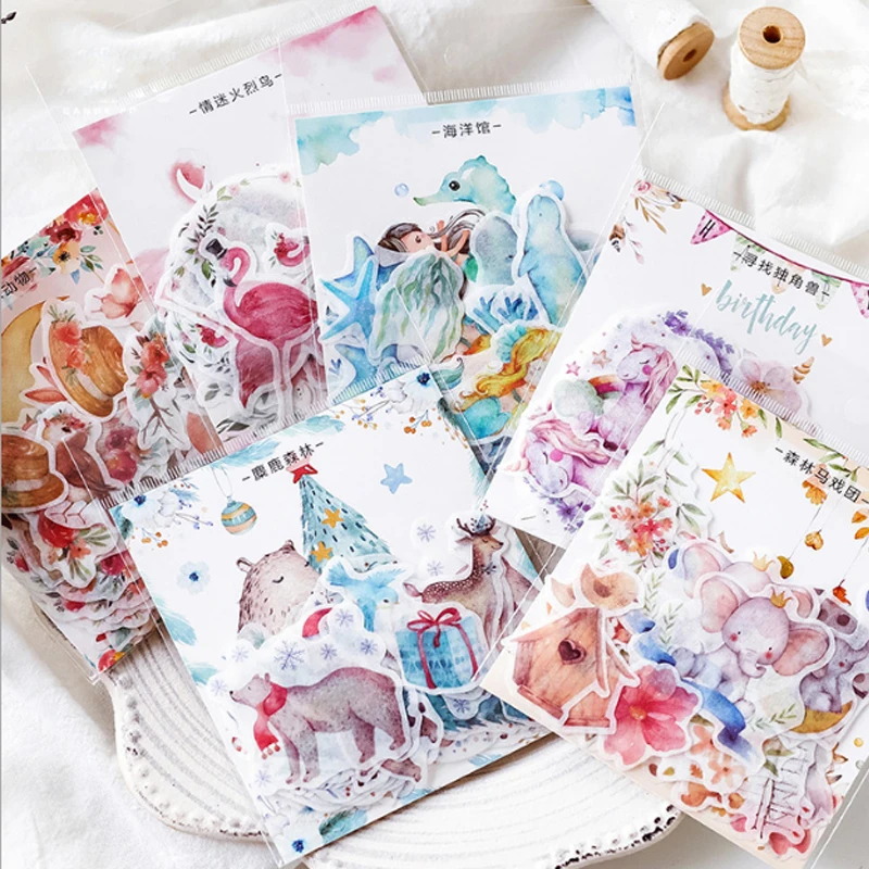 40pcs/pack Color forest series sticker kawaii cartoon paper stickers with DIY diary cut-and-paste stationery label stickers
40pcs/pack Color forest series sticker kawaii cartoon paper stickers with DIY diary cut-and-paste stationery label stickers