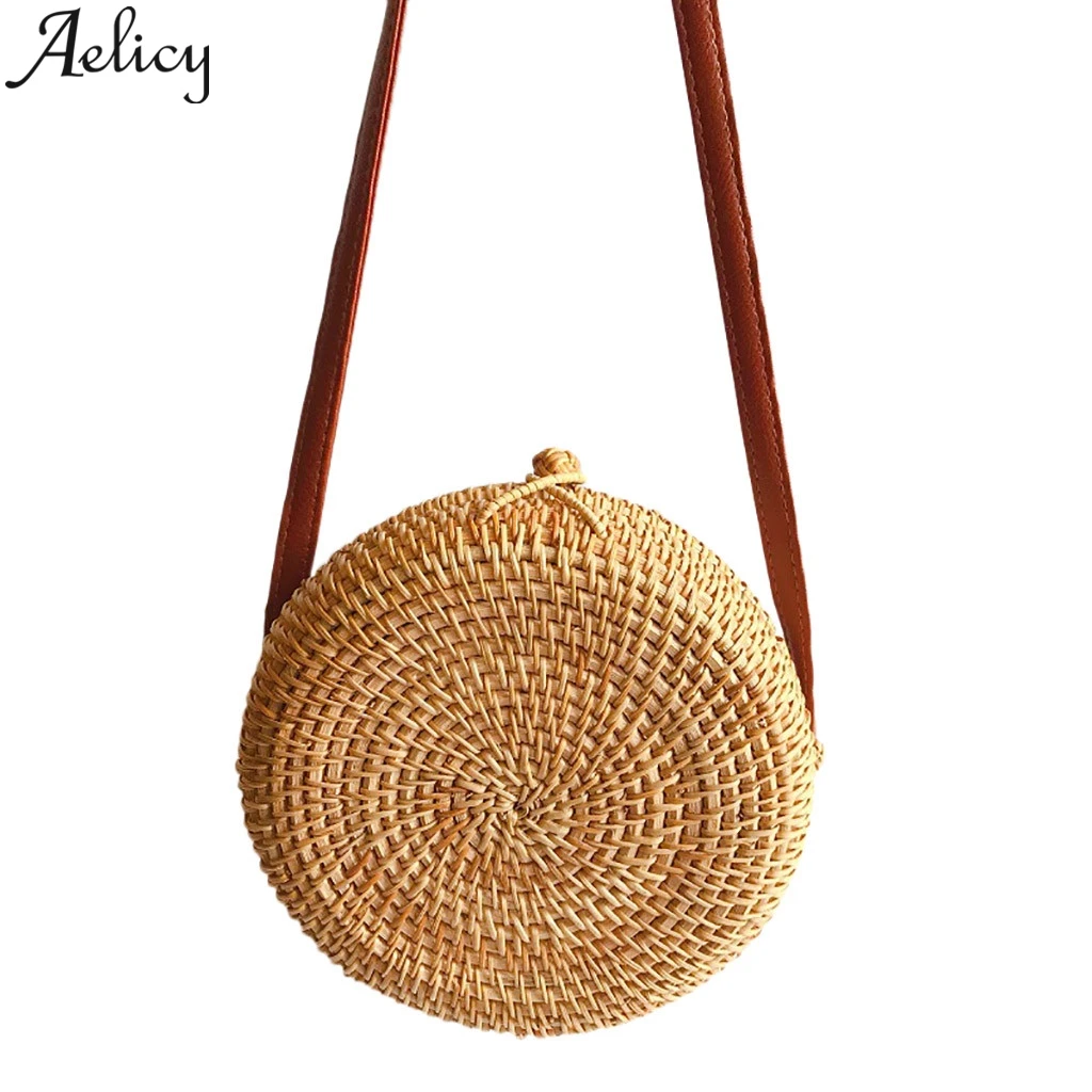 Aelicy Fashion Women Circle Handwoven Bali Round Retro Rattan Straw Beach Bag crossbody shoulder bags Handbag Messenger Bag
Aelicy Fashion Women Circle Handwoven Bali Round Retro Rattan Straw Beach Bag crossbody shoulder bags Handbag Messenger Bag