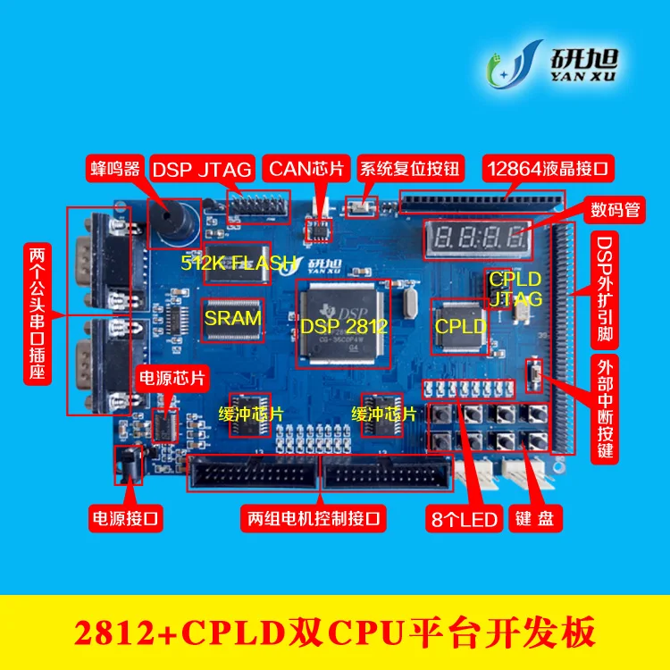 YXDSP-F2812basic+CPLD dual CPU platform development board TI learning experimental version
YXDSP-F2812basic+CPLD dual CPU platform development board TI learning experimental version