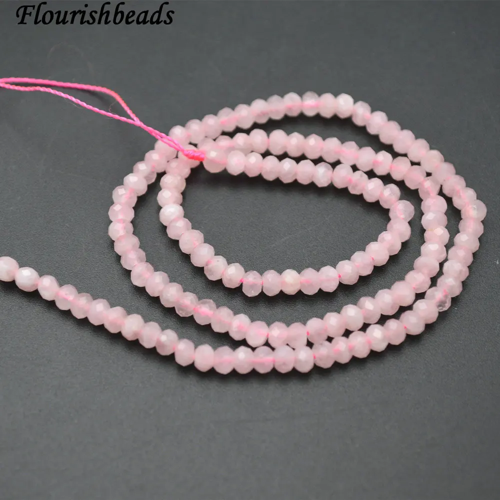 Faceted Rhombus Cutting Natural Madagascar Rose Quartz 3x4mm Rondelle Stone Spacer Loose Beads
Faceted Rhombus Cutting Natural Madagascar Rose Quartz 3x4mm Rondelle Stone Spacer Loose Beads